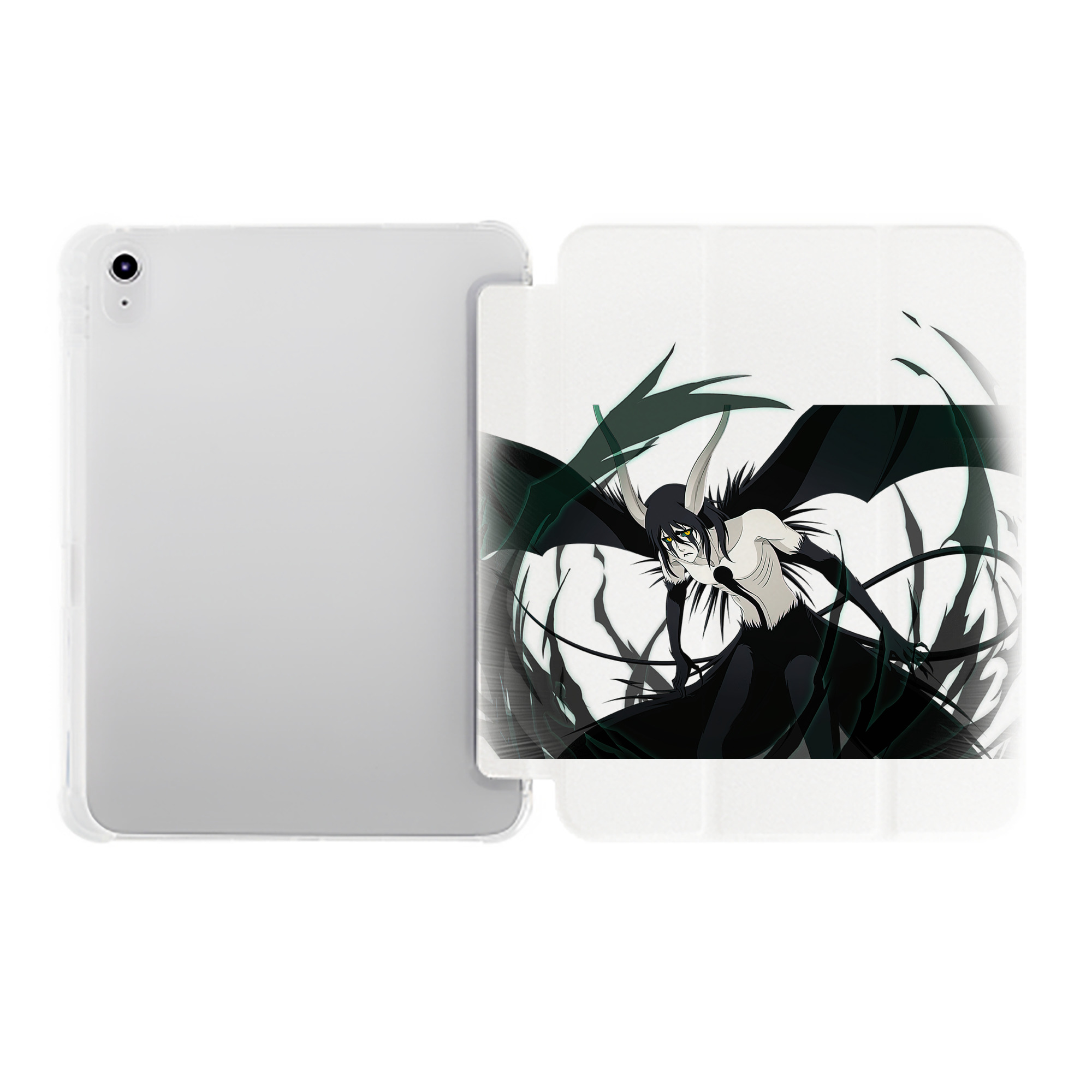 （画像用） ブリーチ ウルキオラ·シファー BLEACH Ulquiorra cifer IPad ケース ペン収納付き 三つ折りスタンド PUレザー×シリコン 対応機種9.5/10.5/10.9インチ